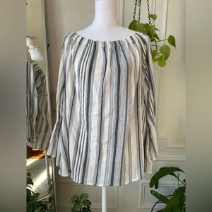SANCTUARY BLOSSOM PINSTRIPE TOP 🤍